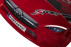 Дитяче ліжко машина Star Premium Mersedes GT red 160x80 см з підсвічуванням, музикою, шкіряний салон, пультом